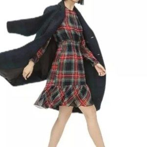 J. Crew Plaid Long Sleeve Dress - Red and Black